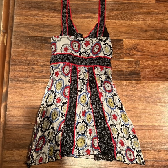 NWOT Bisou Bisou  super cute floral hippie pattern flowy chiffon top size XS ! - Picture 5 of 11